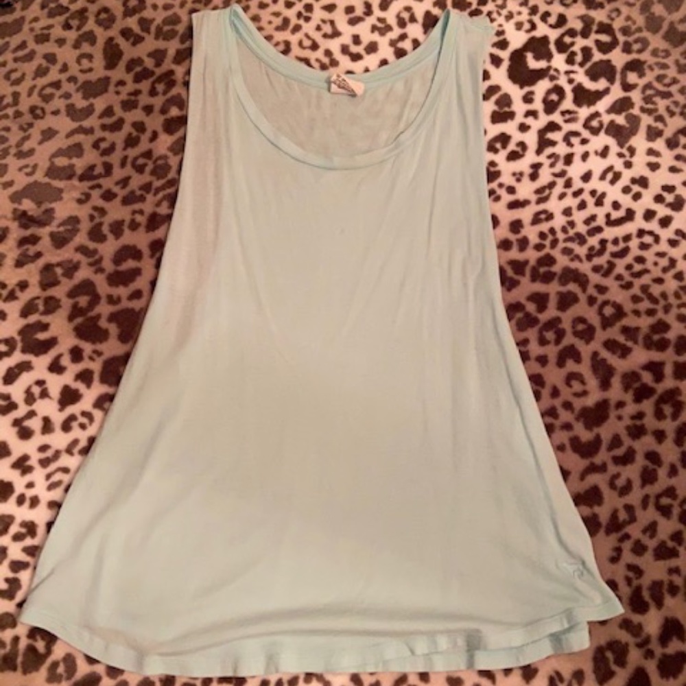 Pink VS Brand: Light Blue Tank